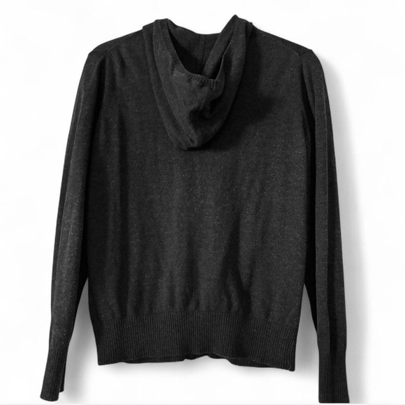 Vintage Eddie Bauer Zip Up Hoodie Charcoal Angora Blend Women’s M - Picture 2 of 7